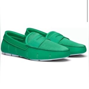 Swims Penny Loafers Men 14 Grass Green Slip ons